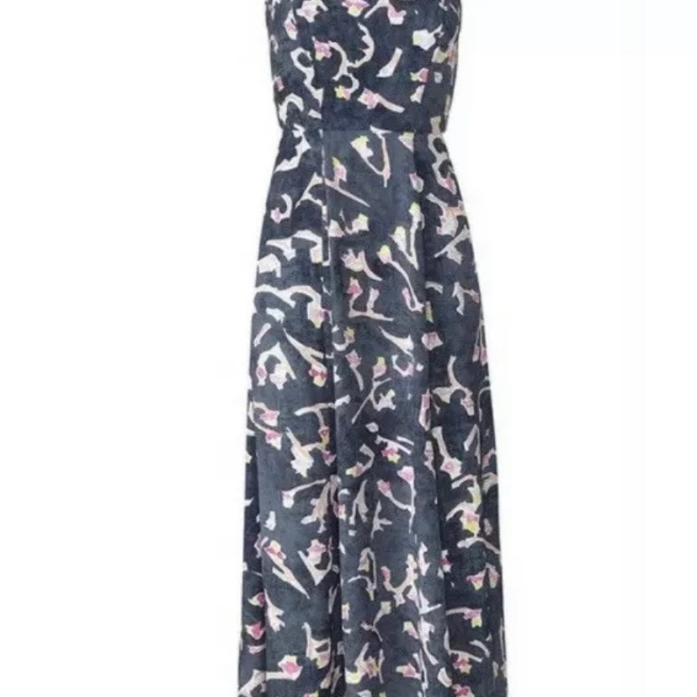 SOLD -  CaBi #5269 Floral Print Halter Maxi Dress - Picture 6 of 9